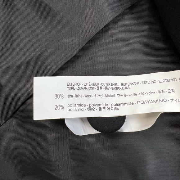 NWT Zara Woman Black Double Breasted Blazer Jacket Wool Blend Size XS - Picture 7 of 15